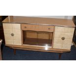 Vintage 1950's Sideboard with material fronted doors