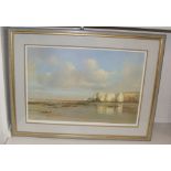 Framed picture of White cliffs, Signed Matthew Alexandra