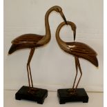 Pair of artist signed Bird figures