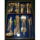 large collection of various 19th century and later flatware