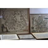 RICHARD BLOME, AN 18TH CENTURY COLOURED MAP OF SCOTLAND, damage to border, 15 ins x 16 ins, a