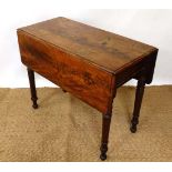 A 19thC flame mahogany Pembroke table 34 3/4"  CONDITION: Please Note -  we do not make reference to