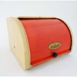 A Retro Westware product : a 1950's enamel painted bread bin 10 1/2" wide x 10" deep 7" high