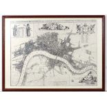 Maps ; A reproduction monochrome map of London showing Westminster and Southwark , behind non-