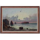Joel Owen mid XX
Oil on canvas
On the Cornish Coast
Signed lower left
15 1/2 x 23 1/2"
 CONDITION: