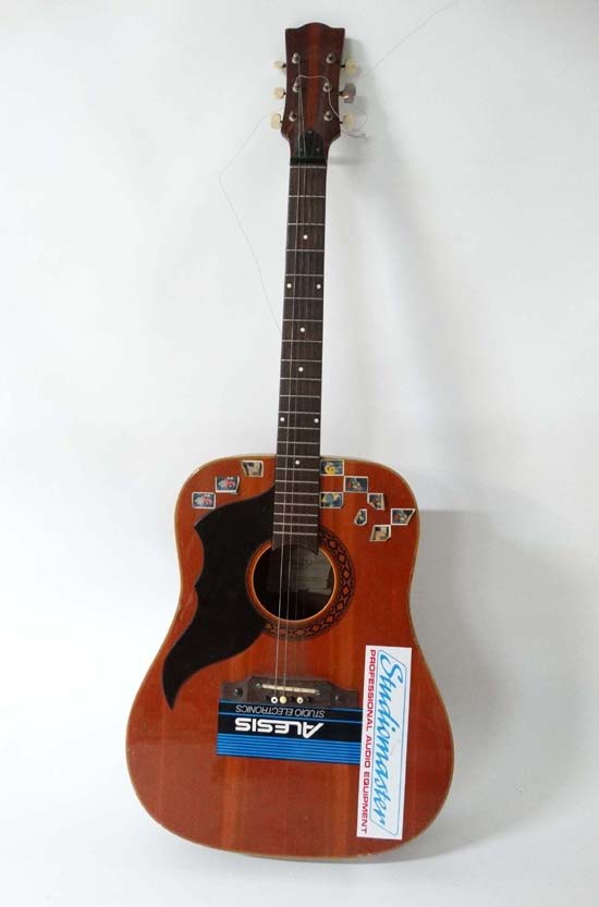 Musical Instruments : A 1960's model ' Ranger ' left handed Acoustic Guitar by Eko , Italy .