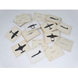 Militaria : A collection of Royal Observer Corps aviation identification cards , consisting of