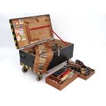 A large Carpenters tool box including a large quantity of assorted tools including wood working