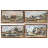 H Beall XIX -XX
Watercolours x 4
Country scenes with animals and figures
Signed lower right
Each 6