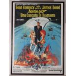 Original Film / Movie Poster : James Bond '  Una Cascata Di Diamanti '   (Diamonds are Forever )