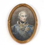 Australian interest :  Esther Paterson 1892-1971
An oval miniature water colour portrait of