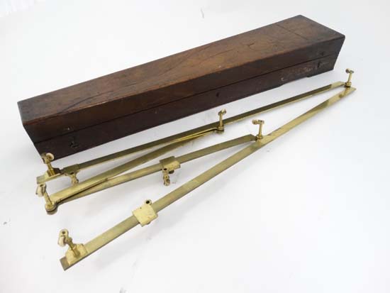 Science and Technology : a 19 th C Georgian / late Regency Pantograph with mahogany case ,