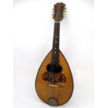 Musical Instruments : An early 20th C Italian Mandolin by Francesco Perretti & Figli. The bowlback