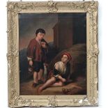 XIX follower of Bartolome Estaban Murillo (1617-1682) Spanish
Oil on canvas
Two Boys , one eating
