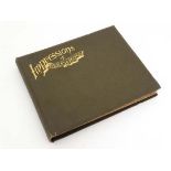 Indian sepia and Black and White Photograph album entitled ' Impressions of Places & People ' having