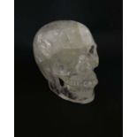 Crystal glass : a crystal skull , approximately 5" long
 CONDITION: Please Note -  we do not make