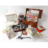 Fly fishing : An extensive collection of fly fishing equipment , to include a mahogany cased box