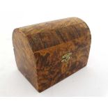 A Burr Yew wood dome topped hinged box 5