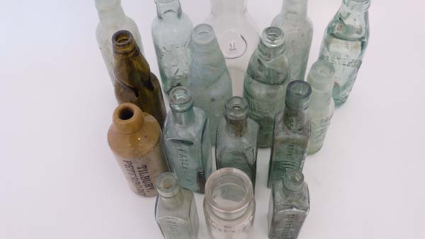 Bottles : a quantity of assorted excavated bottles to include 3 aqua COD Bootles, amber COD bottle - Image 3 of 5