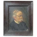 W. Kitto 1908
Oil on board
Portrait of a Reverend wearing pince nez reading
Signed and dated