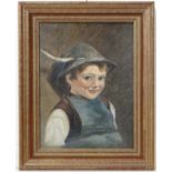 M Marten early - mid XX Italian
Oil on canvas board
A north Italian mountain boy
Signed lower left