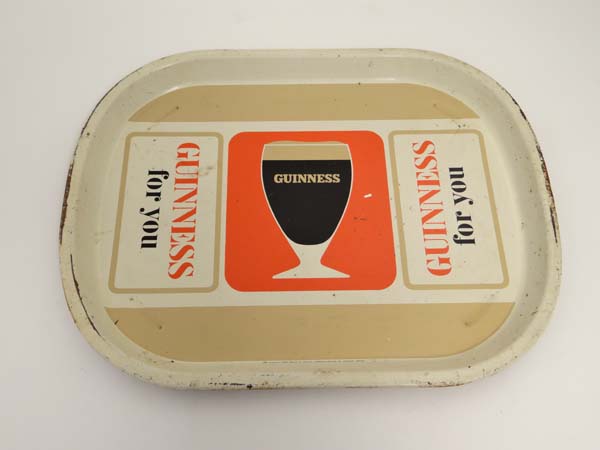Guinness advertising : a tray marked " Guniness for you '  , 16 x 12 1/2"  CONDITION: Please Note - - Image 3 of 3
