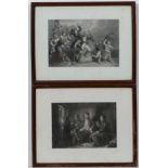 Scottish School
Pair of engravings
Imbibing within an interior and The musical Devil making off with