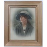 Late Edwardian Portrait
Watercolour
Portrait of a young woman wearing a hat
18 1/2 x 14 1/2"