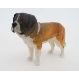 A Beswick St.Bernard dog. ' Corna Garth Stroller ' . Model number 2221 in Matt glaze. Beswick