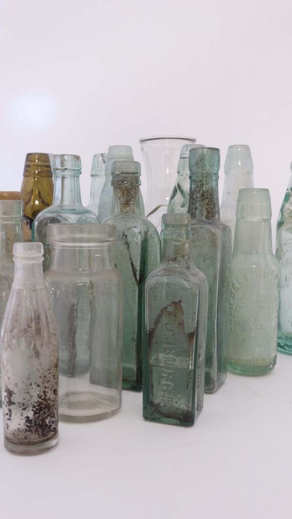 Bottles : a quantity of assorted excavated bottles to include 3 aqua COD Bootles, amber COD bottle - Image 5 of 5