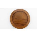 Cole and Mason , London and  New York : A walnut turned coaster marked under . 4 6/8" diameter