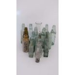 Bottles : a quantity of assorted excavated bottles to include 3 aqua COD Bootles, amber COD bottle