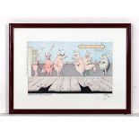 Simon Drew XX
Coloured print
' The Archers BBC 1951... Nelson Swine Bar '
Signed under in pencil