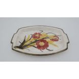 A Wedgewood majolica bread tray. With corn, poppy and wheat pattern and white basket weave