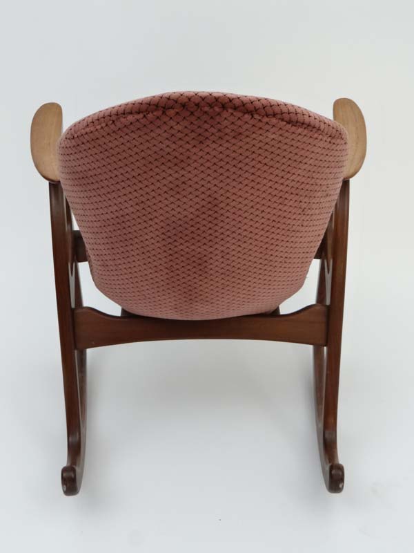 Vintage Retro : a Danish PF teak rocking armchair attributed to the designer  Vladimir Kagan or - Image 5 of 6