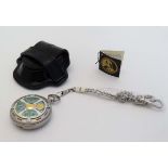 A collectable Star Trek - themed pocketwatch by the Franklin Mint , the dial with engraved image