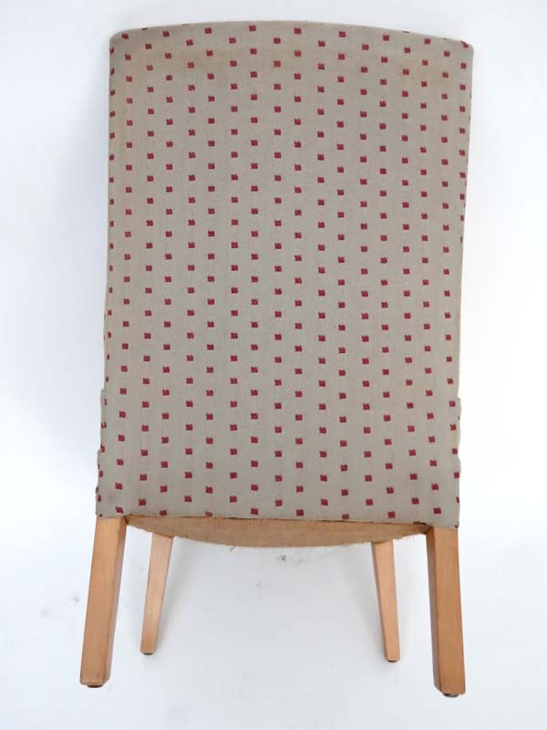 Vintage Retro : a contemporary 1950's style low squared form nursing chair with cloth upholstery and - Image 4 of 5