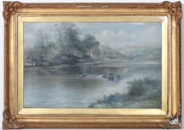 After B.W Leader,
Oil on canvas,
'The Stream in Summer- time ',
Inscribed lower right
17 1/4 x 28