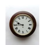 10 " Oak Wall clock : a. Oak cased 10 " circular wall Timepiece with white painted dial, minute
