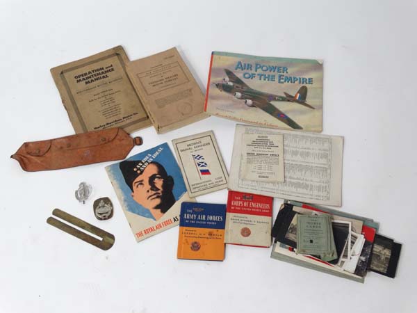 Militaria : A varied and unique collection of WWII British and American ephemera , comprising an - Image 9 of 22