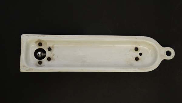 An early 20thC ceramic mercury thermometer with Fahrenheit and Centigrade scales . 10 3/4" high - Image 3 of 3