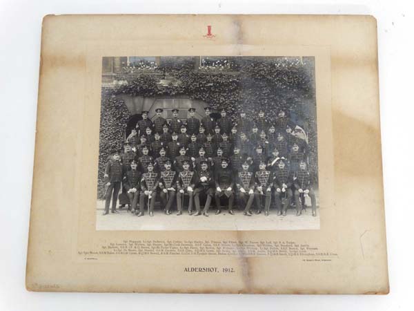 Militaria : An assortment of three pre WWI military photographs , comprising a group shot of - Image 9 of 16