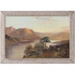 Francis E Jamieson (1895-1950),
Also signs as W. Richards ,
Oil on canvas,
Scottish Loch scene ,