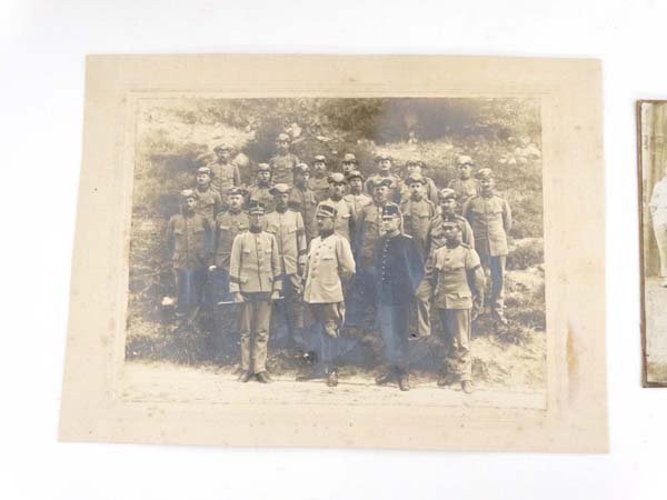 Militaria : A collection of WWI Military photographs , to include an unusual photo of a platoon of - Image 9 of 16