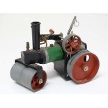 A Live steam Mamod  SR1A steam roller traction engine. Number 1312. Impressed makers mark under