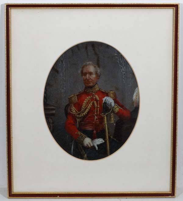Militaria : A late Victorian portrait of a General of the British Army , in dress uniform with