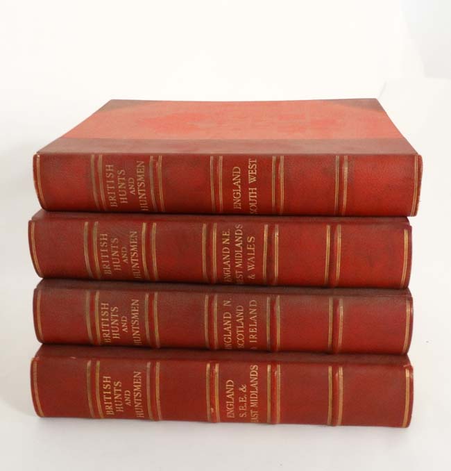 Books: '' British Hunts and Huntsmen '', in 4 volumes. The books illustrated with engravings and - Image 3 of 23