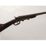 Shotgun : A Belgian .410 folding sidelever hammergun , 13 1/2" chequered straight hand walnut