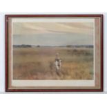 Dogs: Charles Walter Simpson (1885-1971)
Signed coloured print , Dog
' Hunting We Go '
A hound in