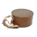 Leather : An old 19thC pigskin collar box  CONDITION: Please Note -  we do not make reference to the